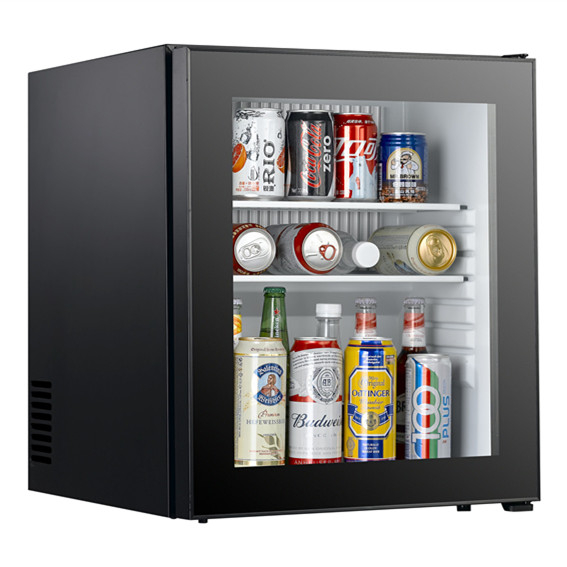 60L Luxury Glass Door Mini Fridge Portable Electric ABSorption Minibar Hotels New Condition UK ROHS Certified Household Use