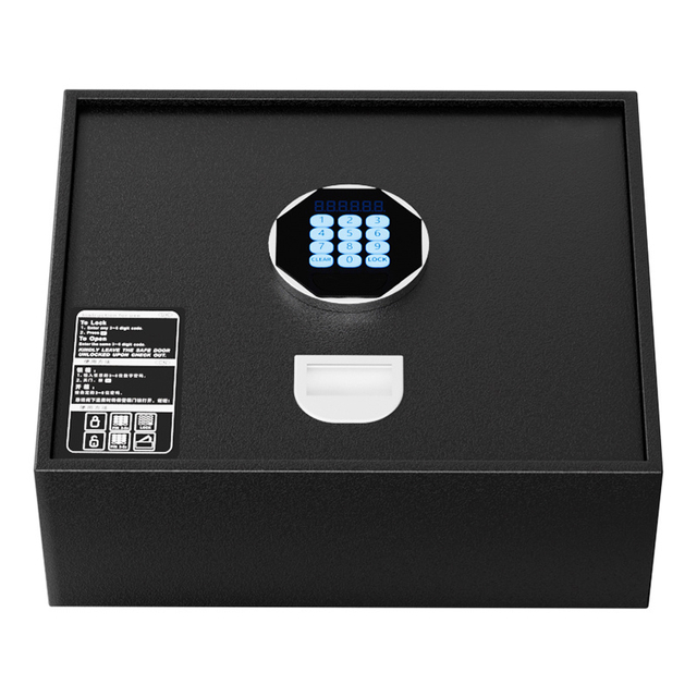 Top Open 15 Inch Hydraulic Rod Laptop Hotel Safe Box with High Security Features Master Key Electronic Lock Optional Storage Use