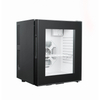 20L Stainless Steel Mini Fridge Good Quality Portable Electric Automatic Air Cooling with Glass Door Black for Hotel Application