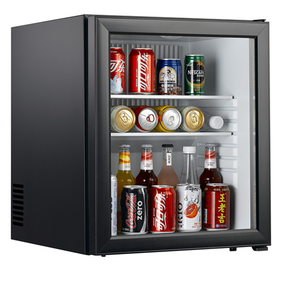 Best Selling 60L Mini Electric Refrigerator Glass Door Portable Home Appliance for Hotel Use Absorption Function for Household