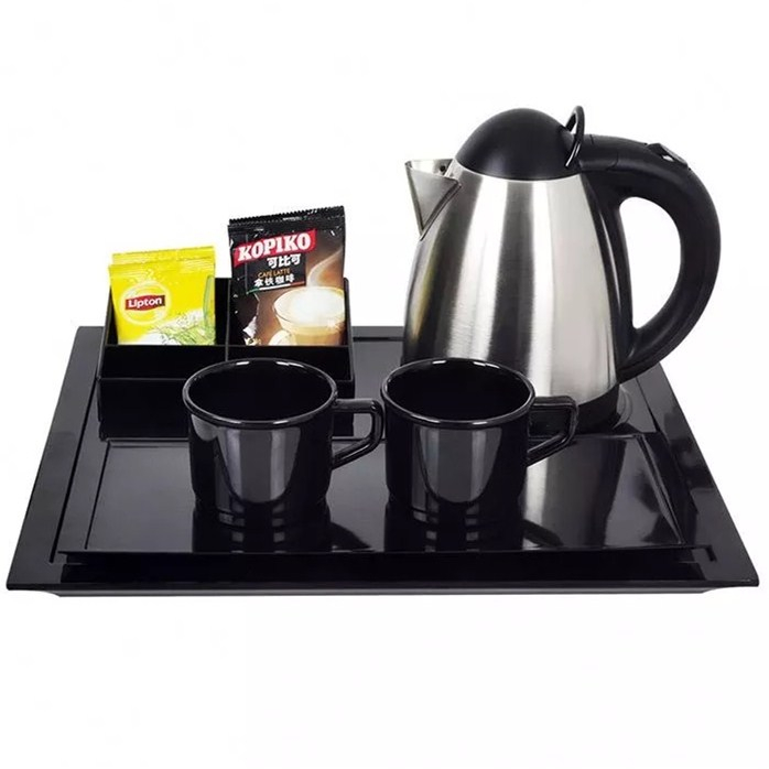 New-Design 0.8L Electric Kettle Portable Automatic Heating Fast Speed with Tray for Tea for Home and Hotel Room Kitchen Use