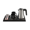 Luxury Electric Kettle With Tray Set New Factory Release Portable Steel Glass Small Size for Tea in Home & Hotel Room Hot Sale