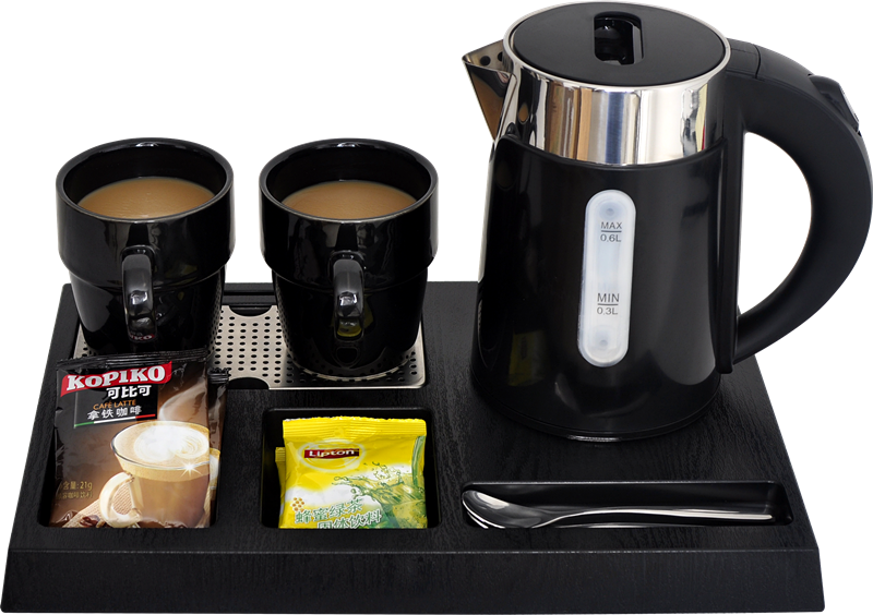 Portable Steel Hotel Electric Kettle Tray Set with Automatic Kettle 220v Voltage for Water Usage in Household And Hospitality