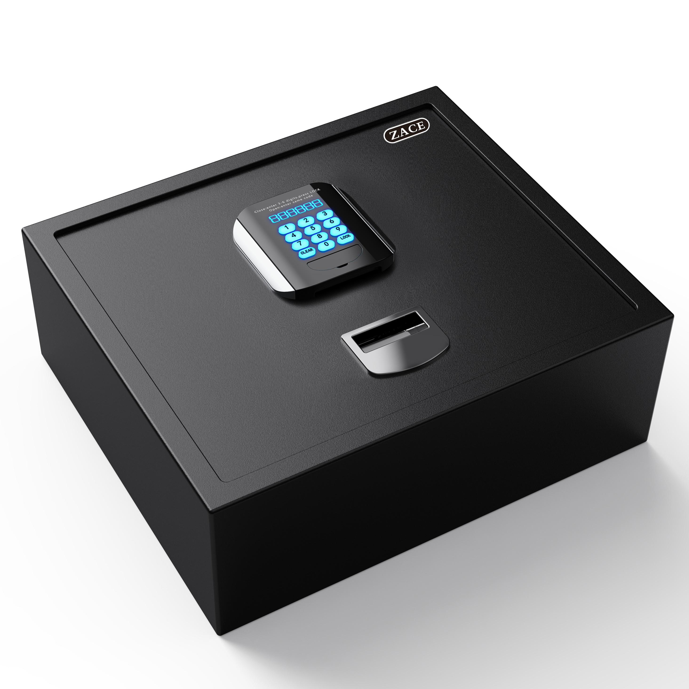 ZACE Top Open Design Hotel Safe Box High Quality Electronic Digital Key Lock Steel Material for Home Use