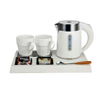Portable Steel Hotel Electric Kettle Tray Set with Automatic Kettle 220v Voltage for Water Usage in Household And Hospitality