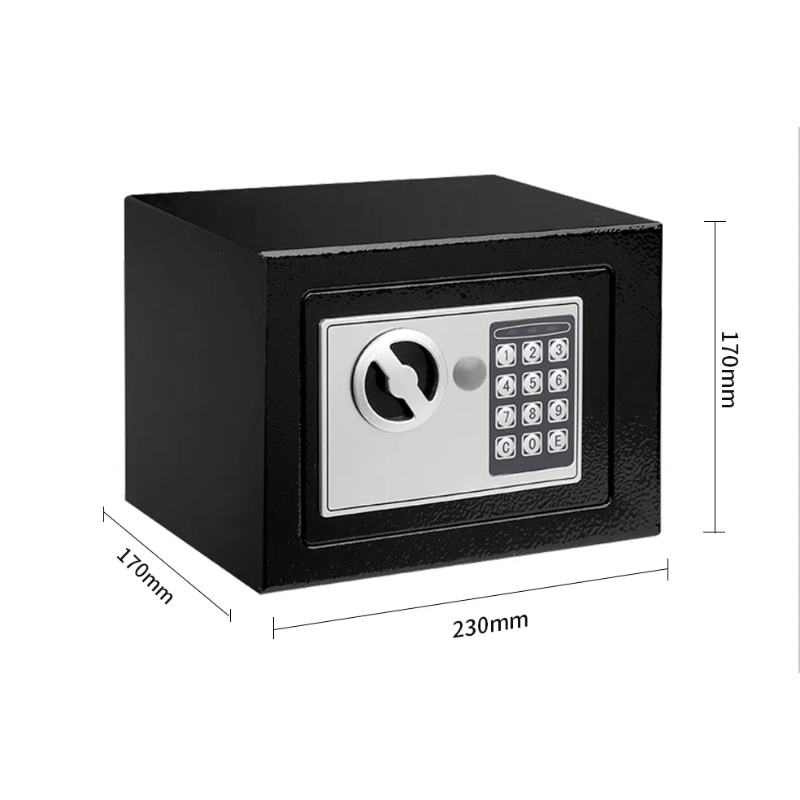 Mini Electronic Safe with Digital Lock Steel Material Wall Safety Money Box for Home & Hotel Use