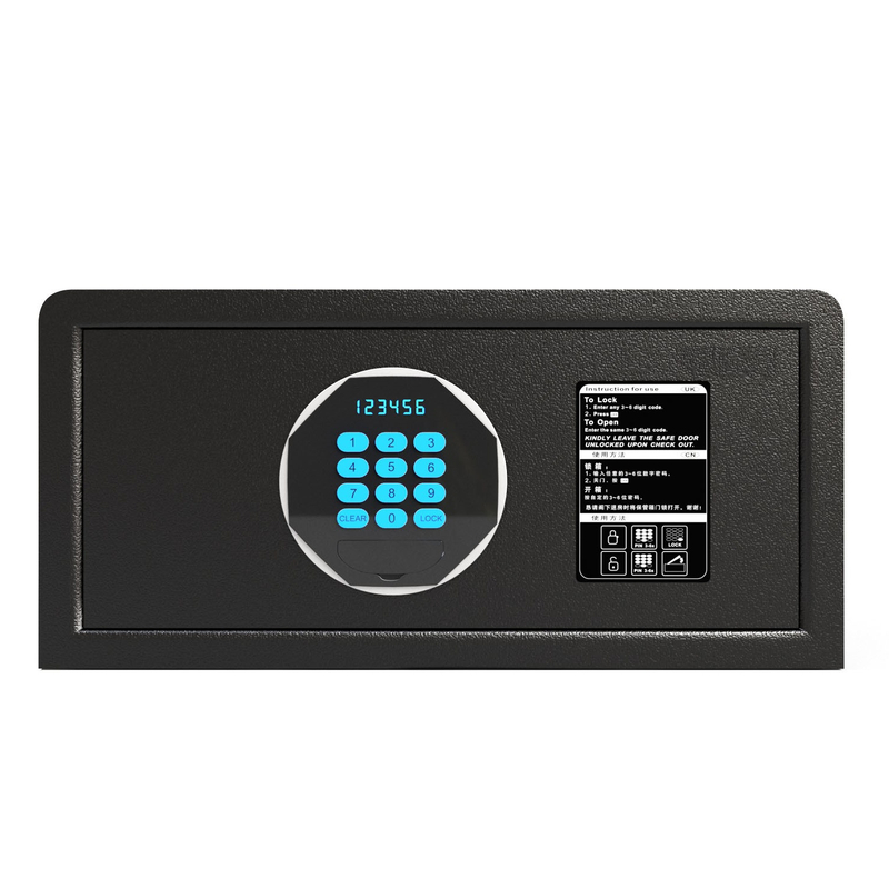 ZACE New Design Electronic Steel Hotel Security Safe Box with Key Lock Fireproof Home Safe for Laptop Storage