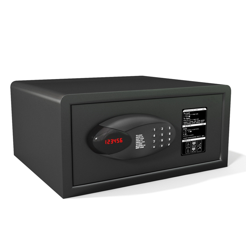 Sachikoo Hotel Room Fireproof Wall Safe Deposit Box Cost-Effective Electronic Steel Metal Cash Storage Socket Wall with Key Lock