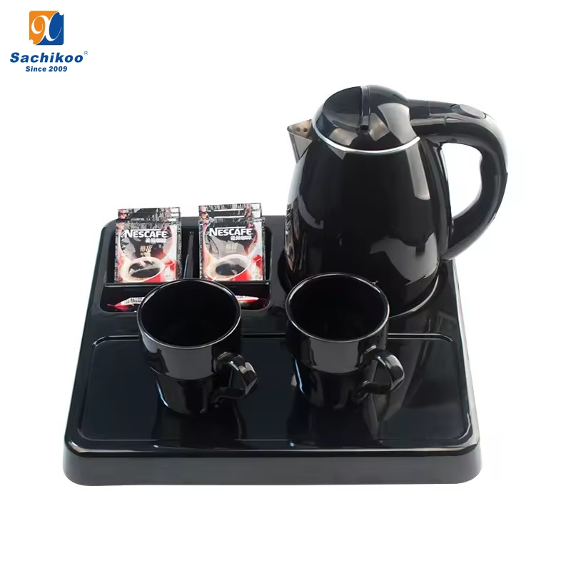 Sachikoo 1.2L Professional Electric Kettle Set Double-Deck Hotel Grade with Tray Hot-Sell Product