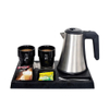 Luxury Electric Kettle With Tray Set New Factory Release Portable Steel Glass Small Size for Tea in Home & Hotel Room Hot Sale