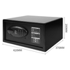 Sachikoo Hotel Room Fireproof Wall Safe Deposit Box Cost-Effective Electronic Steel Metal Cash Storage Socket Wall with Key Lock