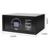  Sachikoo Fireproof Hotel Room Safe Deposit Box with Electronic Digital Lock Steel Key Combination for Home Security