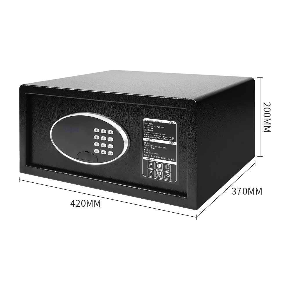 Sachikoo Smart Security Home Or Hotel Storage Box with Electronic Digital Lock Fireproof Wall Mount Steel Safe with Key Access
