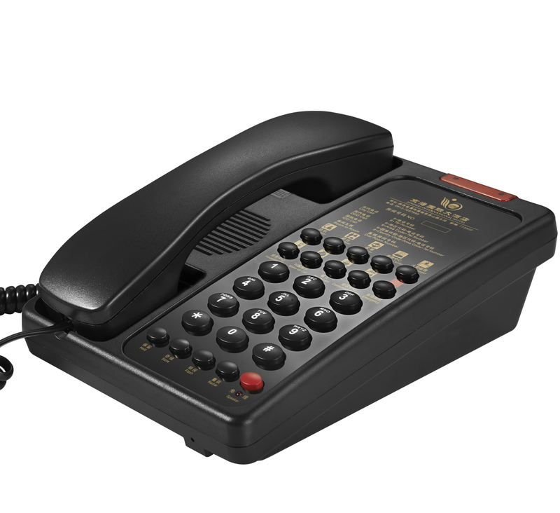 SN-0003 Customized Logo ABS Plastic Hotel Desk Landline Telephone Corded Telephones for Motel Use